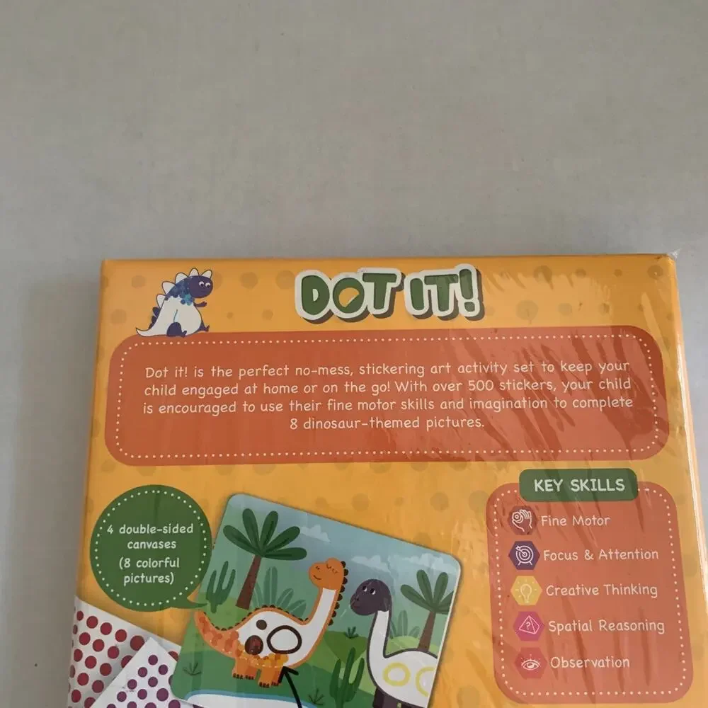 Skillmatics Dot It! World Of Dinosaurs Mess Free Sticker Activity Brand New